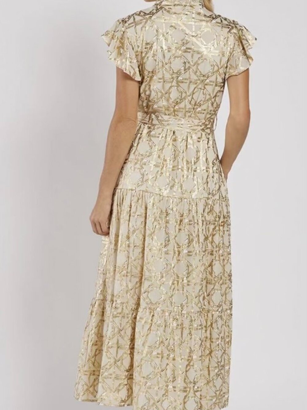 Jude Connally Mirabella Cotton Dress - Bamboo Rattan Sand Gold - Picture 4 of 6
